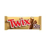 Twix caramel chocolate fingers biscuit bar 50g, UK version