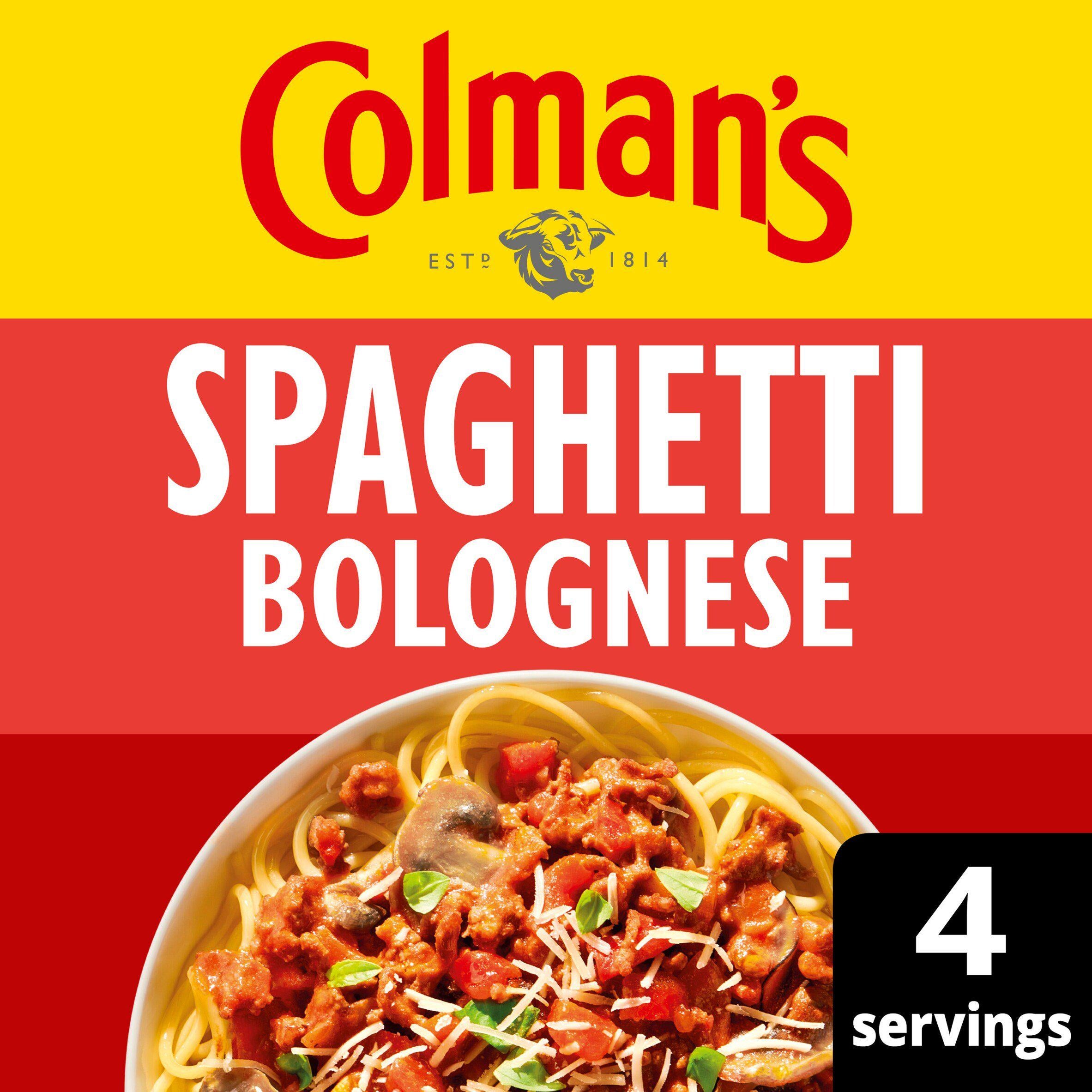 Colman's spaghetti bolognese recipe mix 44g, imported from the UK