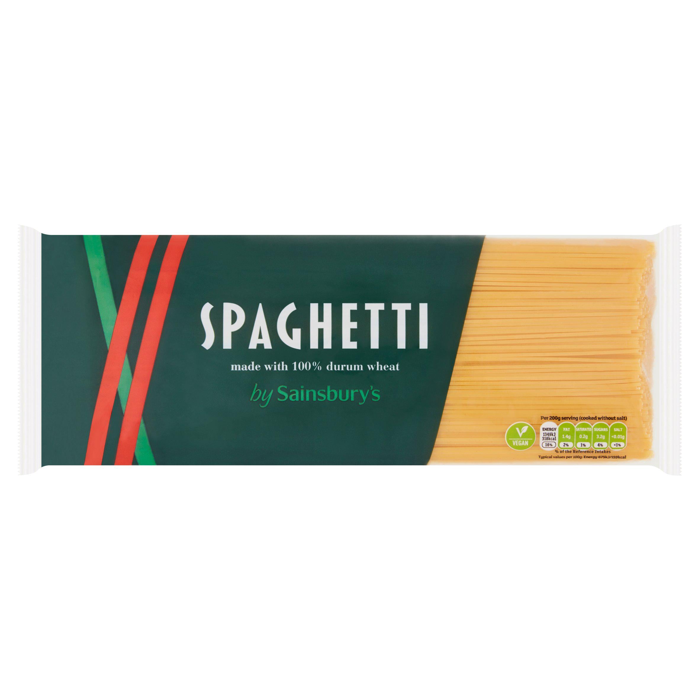 Sainsbury's spaghetti pasta 1kg (British brand)