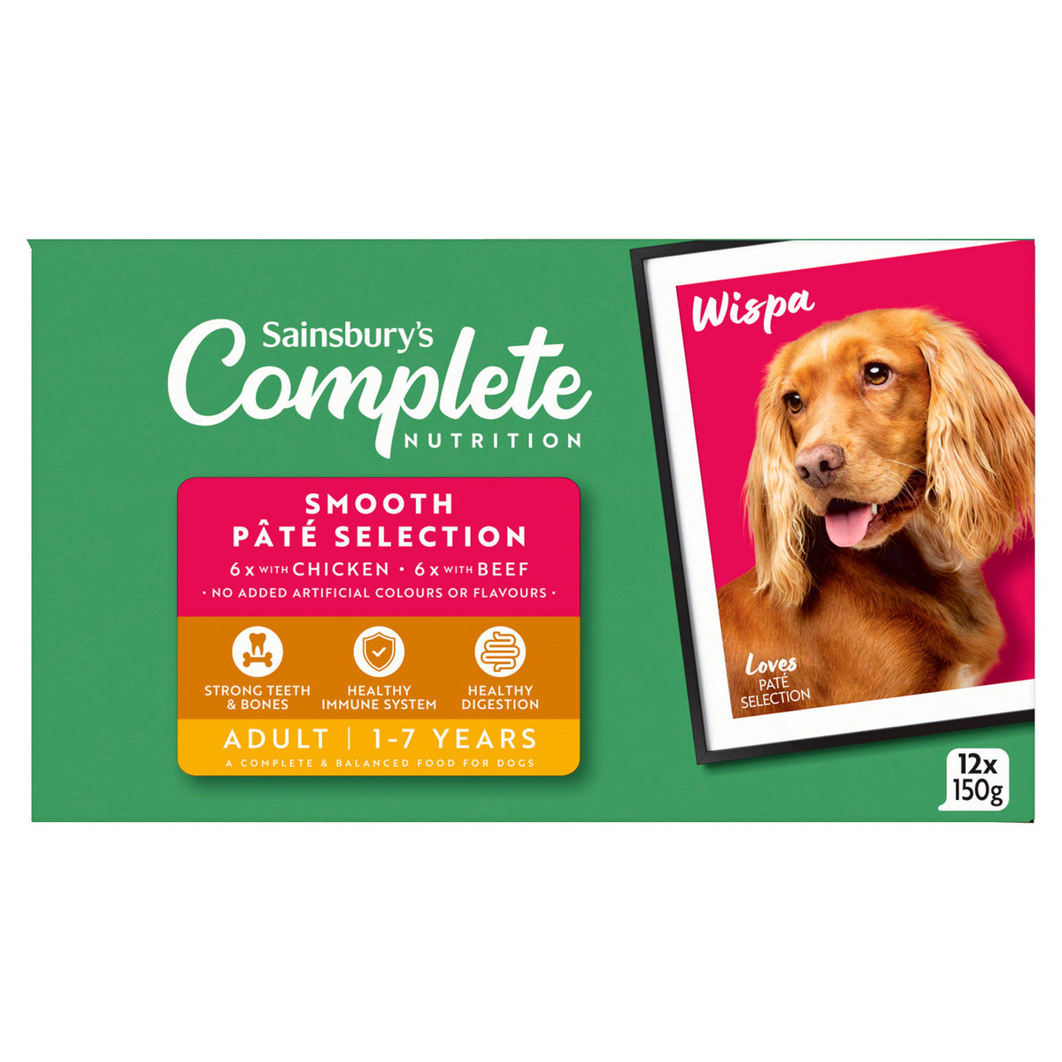 Sainsbury's adult complete nutrition wet dog food 12 x 150g - British product