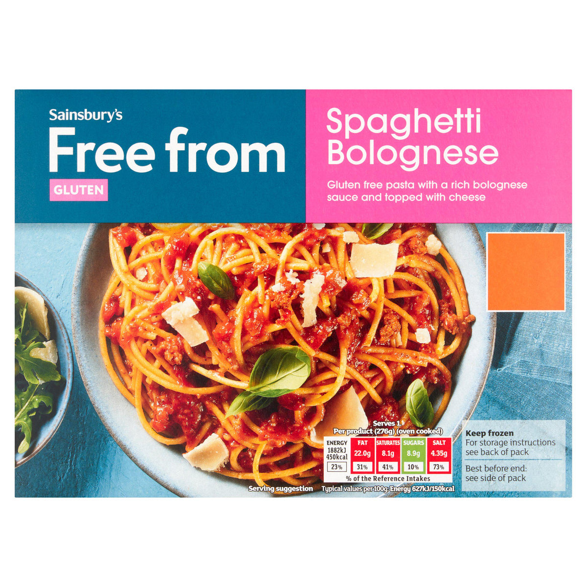 Sainsbury's Free From Spaghetti Bolognese frozen meal 300g, imported from the UK