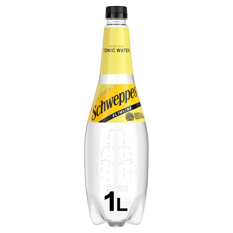 Schweppes Slimline Tonic Water bottle 1L (British brand)