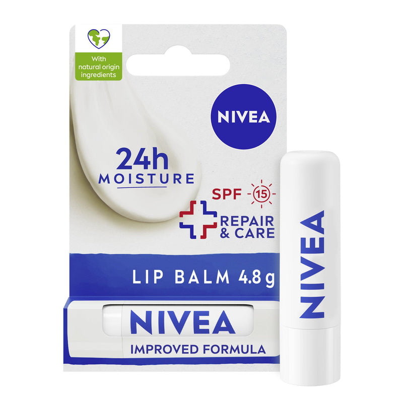 Nivea Soothe & Protect lip balm SPF15 4.8g, imported from the UK