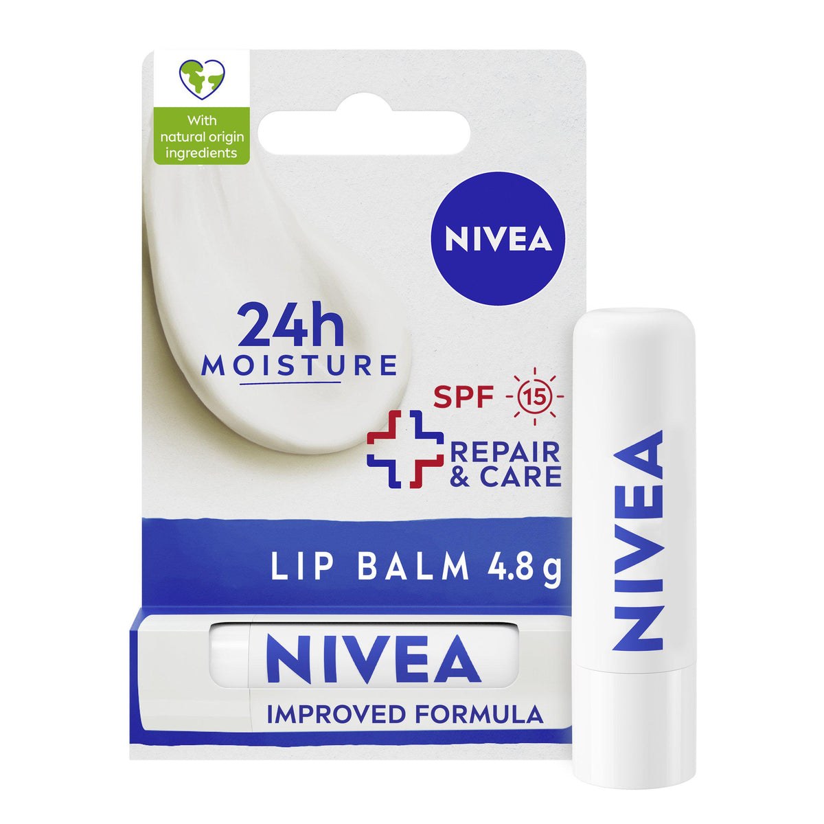 Nivea Soothe & Protect lip balm SPF15 4.8g, imported from the UK