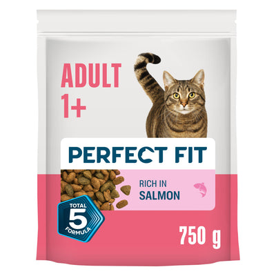 Sainsburys Perfect Fit Advanced Nutrition Adult Complete Dry Salmon Cat Food 750g- Buy online at McGrocer