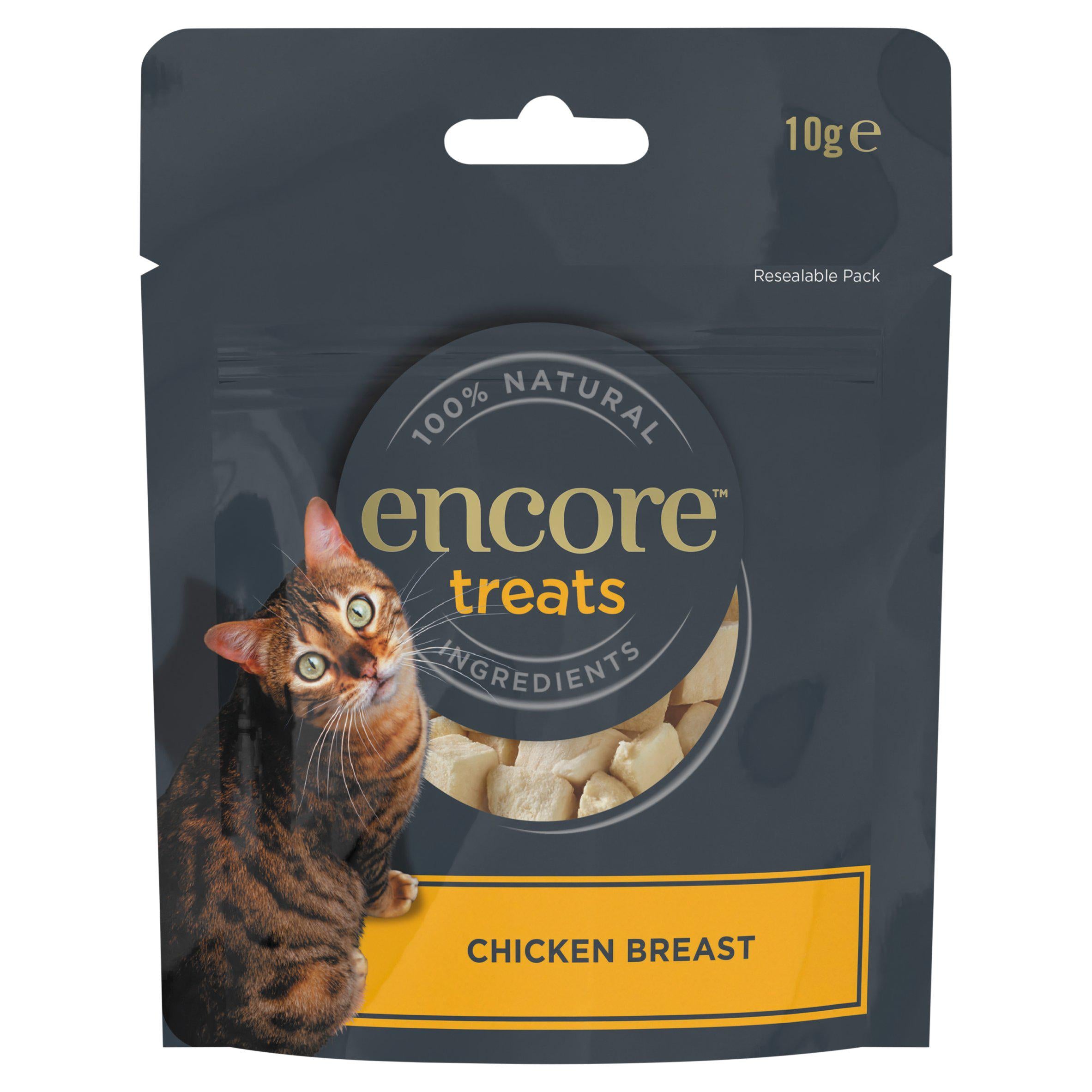 Encore freeze dried chicken breast cat treats 10g (British brand)