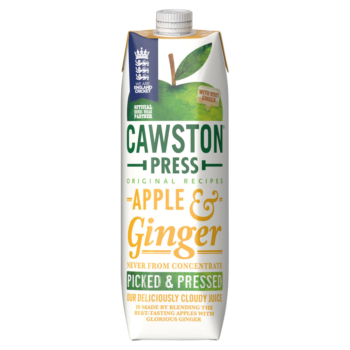 Cawston Press apple and ginger juice 1L - British product