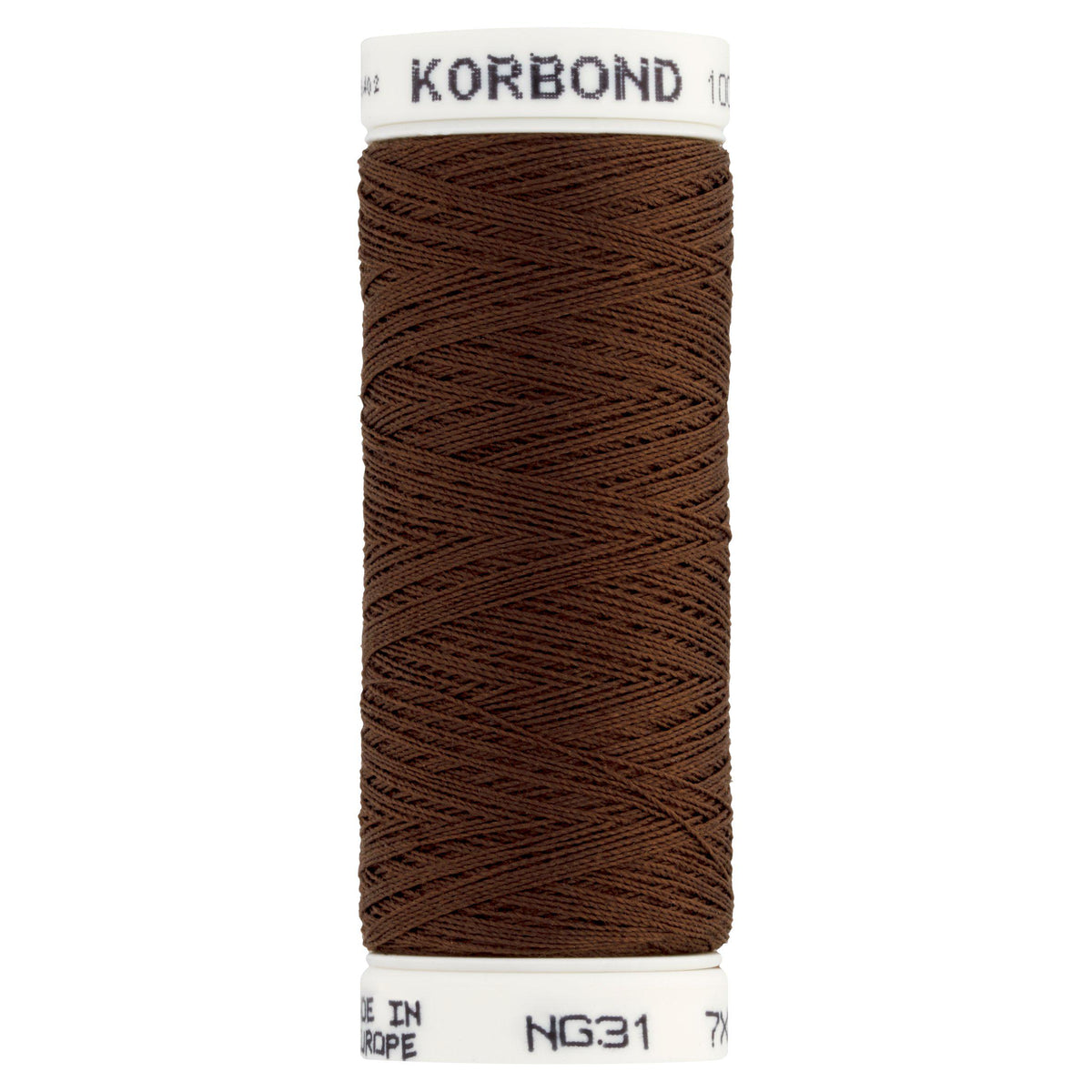 Korbond brown thread 100m - British product