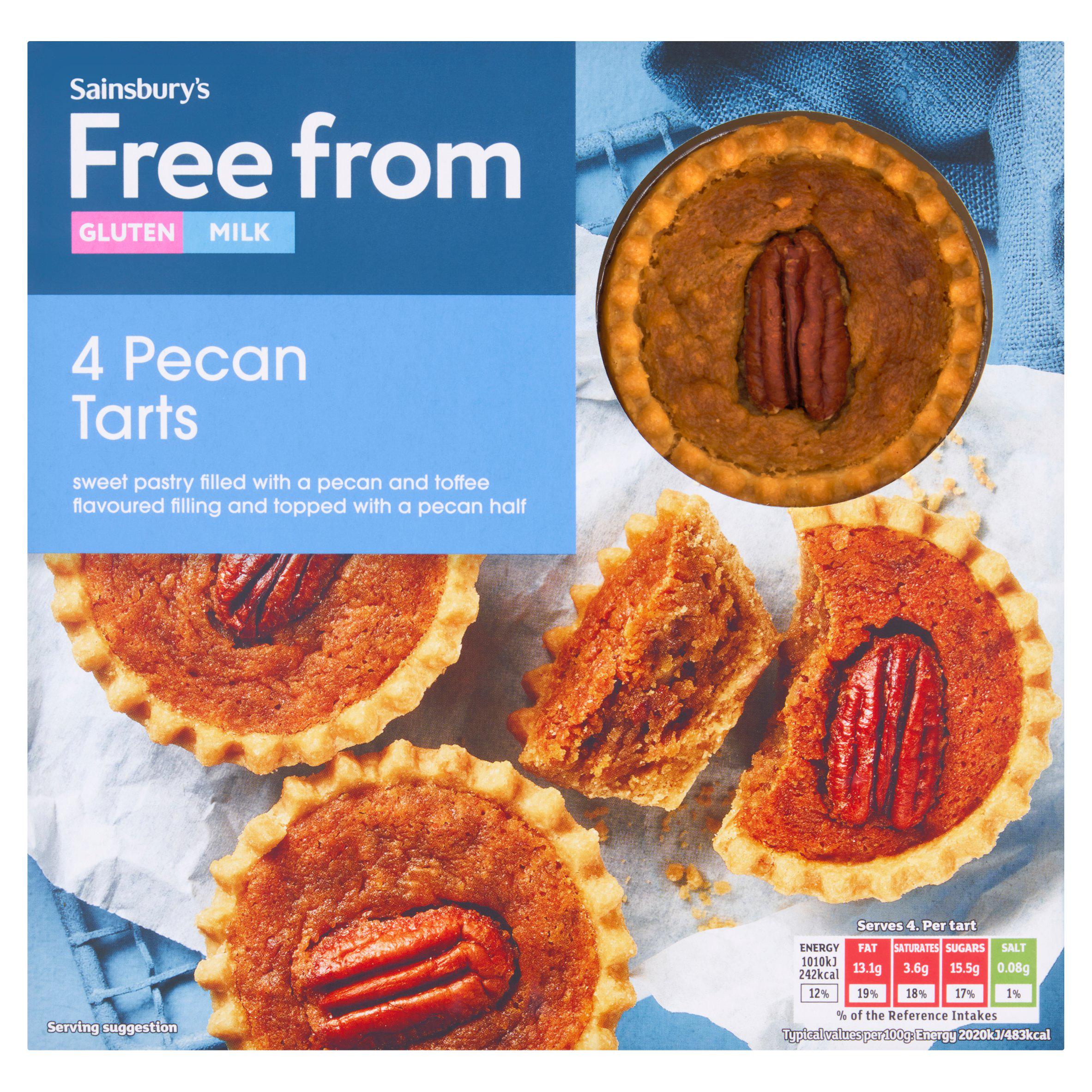 Sainsbury's Free From pecan tarts 200g, imported from the UK