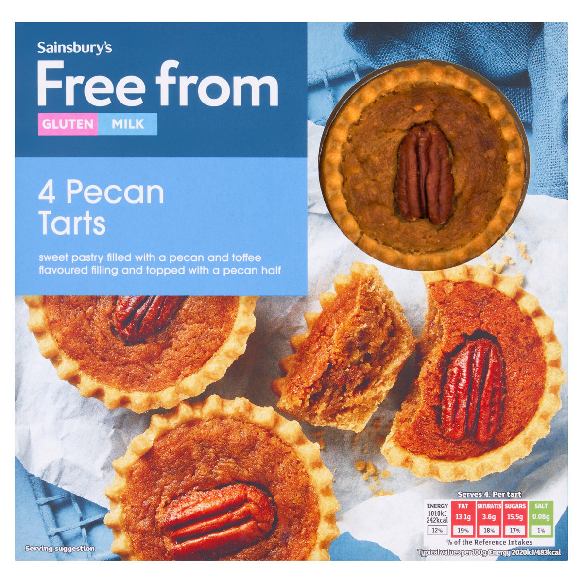 Sainsbury's Free From pecan tarts 200g, imported from the UK