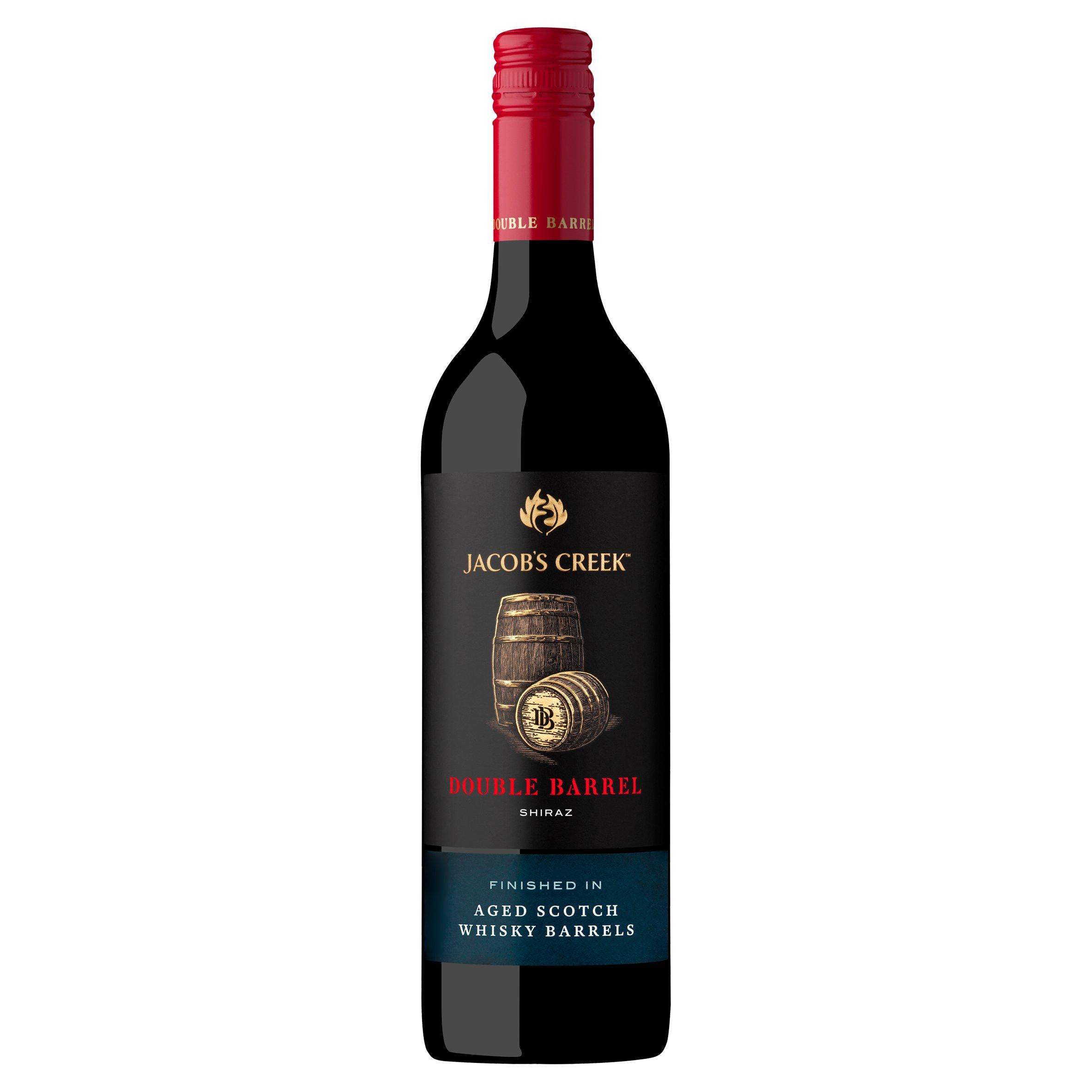 Jacob's Creek Double Barrel Matured Shiraz red wine 75cl (British brand)