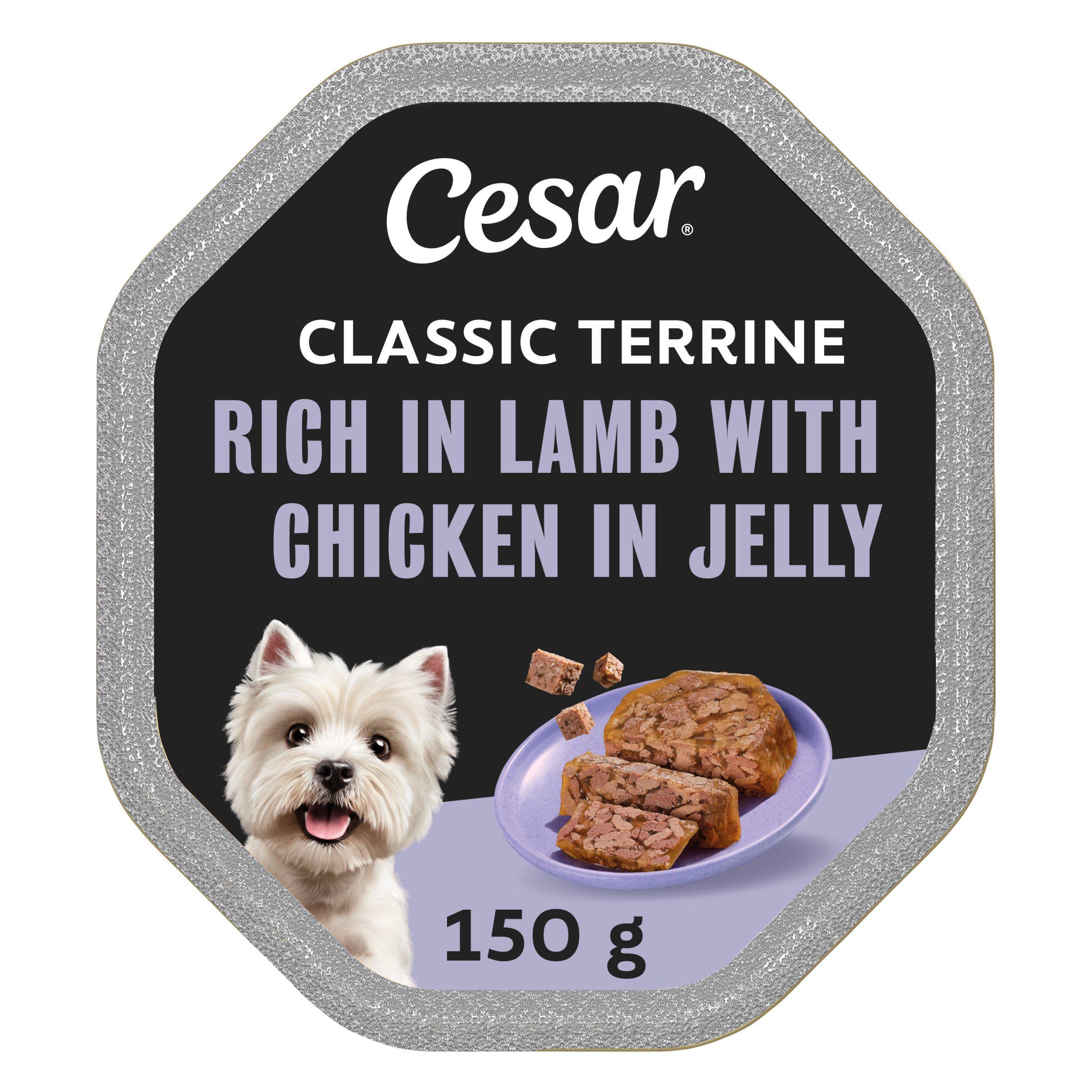 Cesar Lamb Chicken Dog Food Terrine Tray 150g - British product