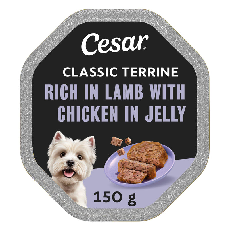 Cesar Lamb Chicken Dog Food Terrine Tray 150g - British product