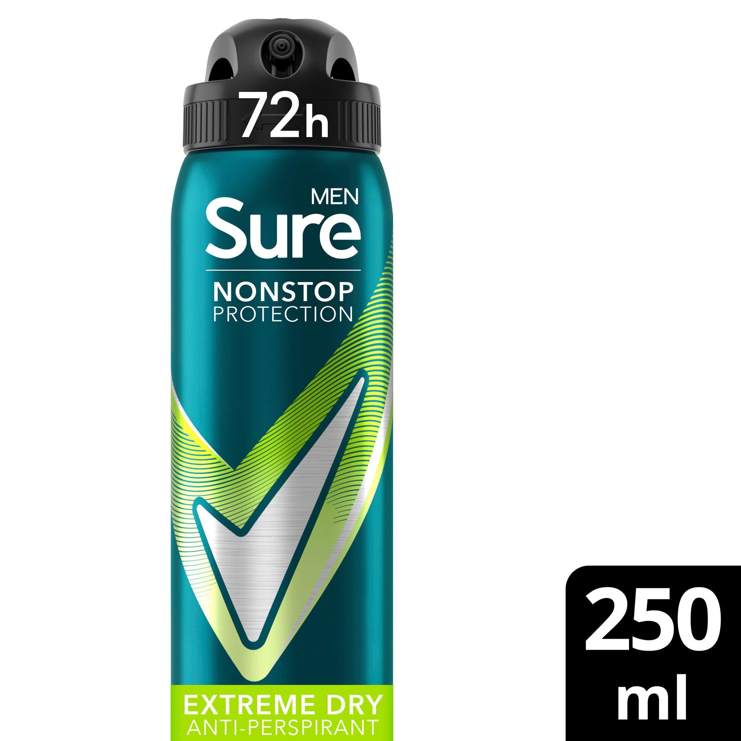Sure antiperspirant deodorant Extreme Dry 250ml, imported from the UK
