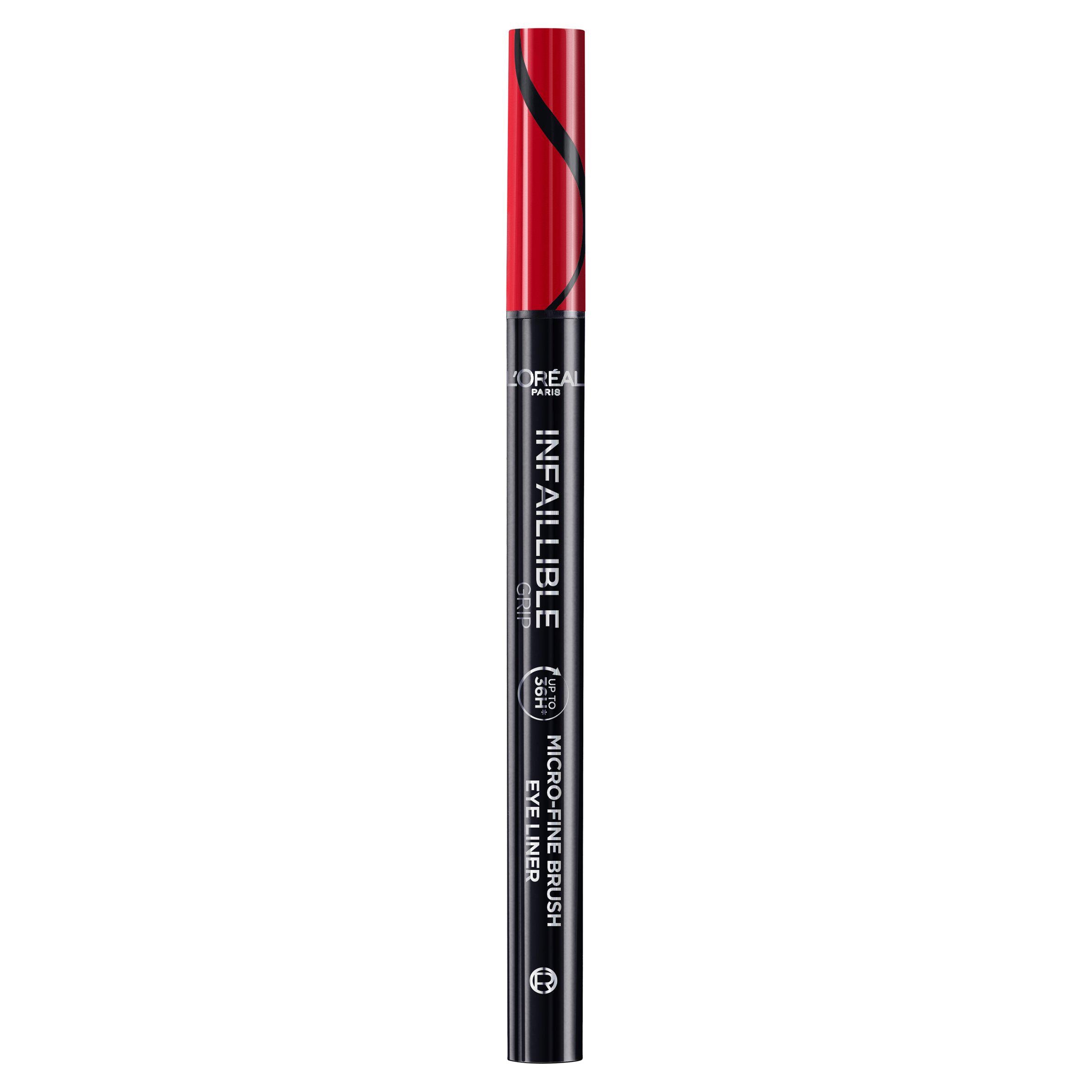 L'Oreal Paris Infallible Grip Micro Fine 0.01mm 36H Eyeliner Obsidian Black GOODS Sainsburys   