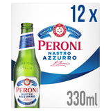 Peroni Nastro Azzurro Italian lager beer 330ml bottles, UK version