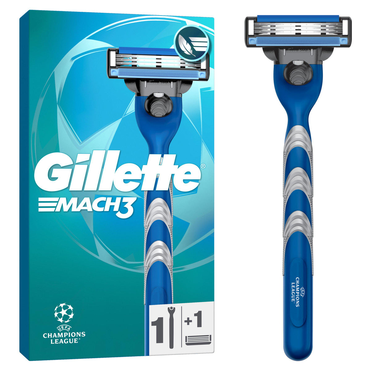 Gillette Mach3 men's razor handle and blade, imported from the UK