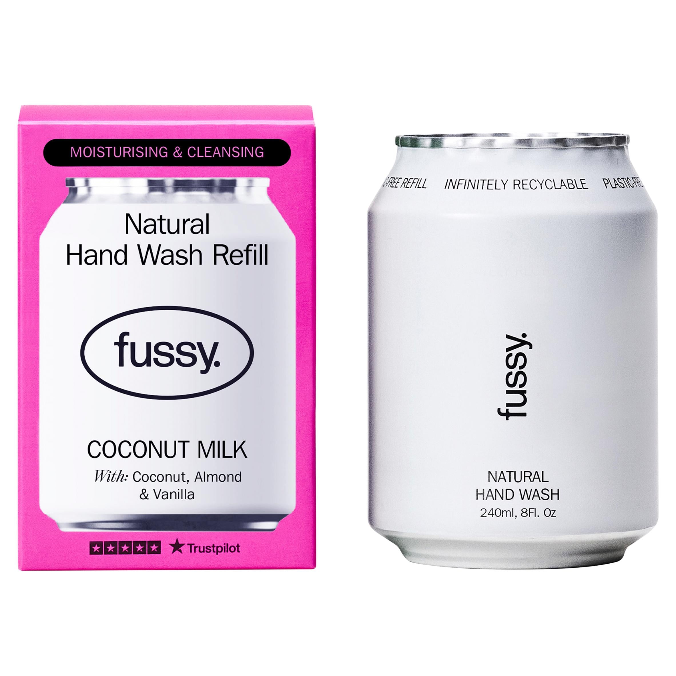 Fussy Coconut Milk natural hand wash refill 240ml - British product
