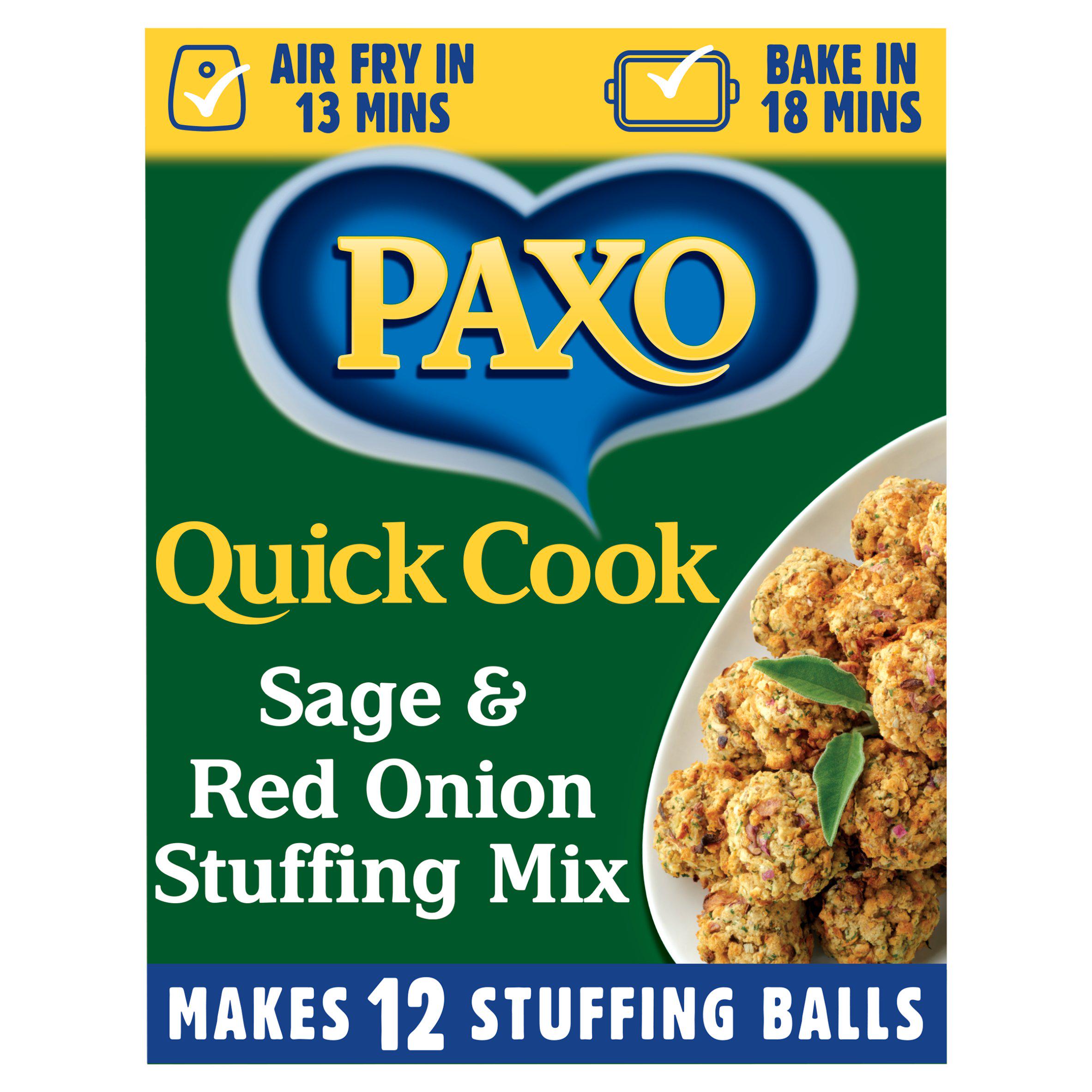 Paxo Sage & Red Onion Stuffing Mix 150g, imported from the UK