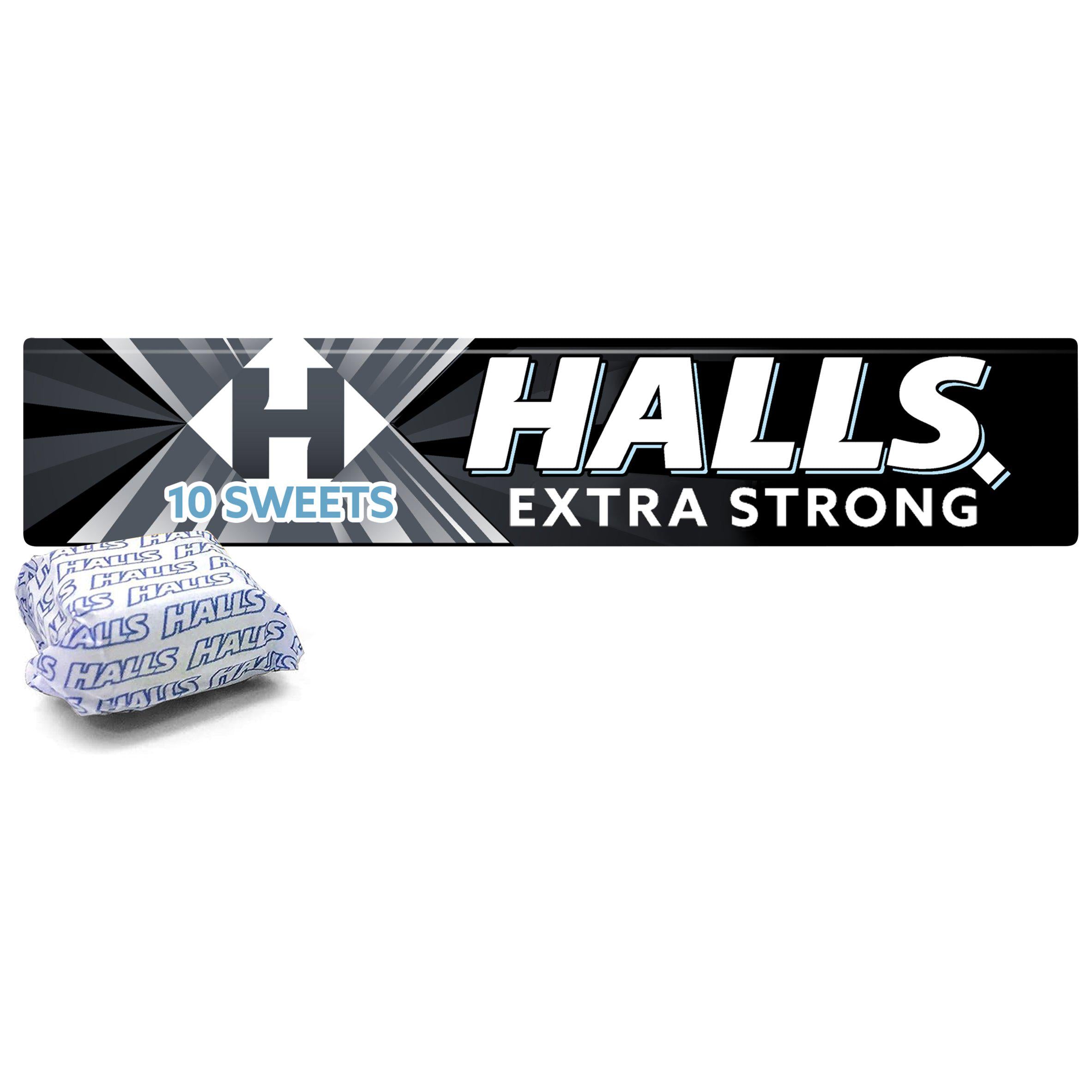 Halls extra strong lozenges 33.5g roll (British brand)