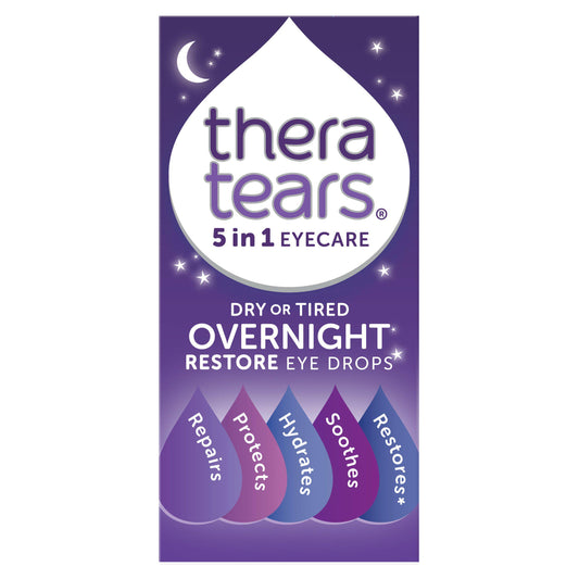Theratears 5 In 1 Eyecare Dry Or Tired Overnight Restore Eye Drops 10ml GOODS Sainsburys   