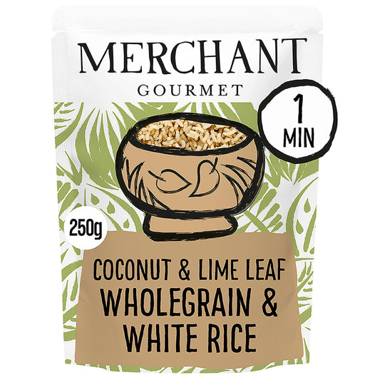 Merchant Gourmet Coconut Lime Wholegrain & White Microwave Rice 250g GOODS Sainsburys   