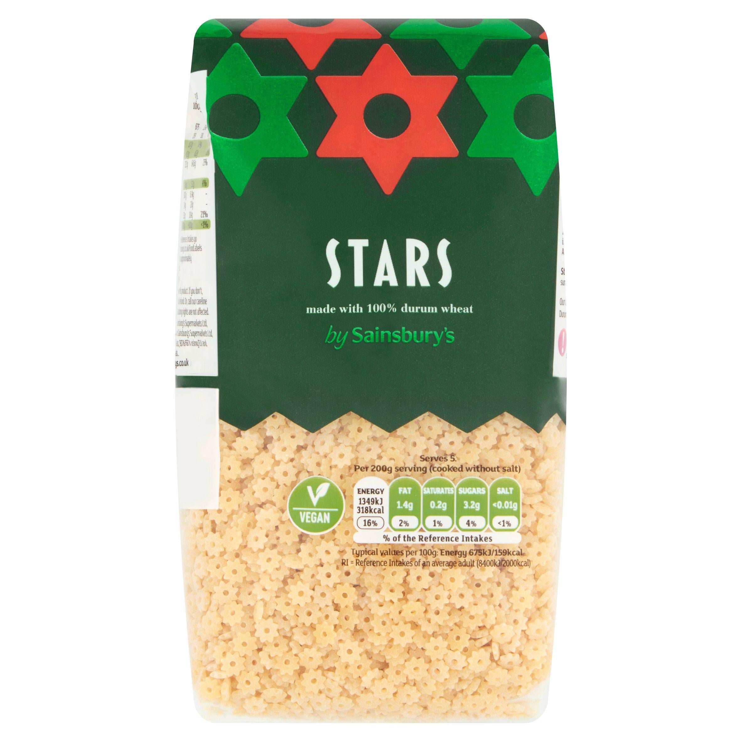 Sainsbury's Stars pasta 500g - British product
