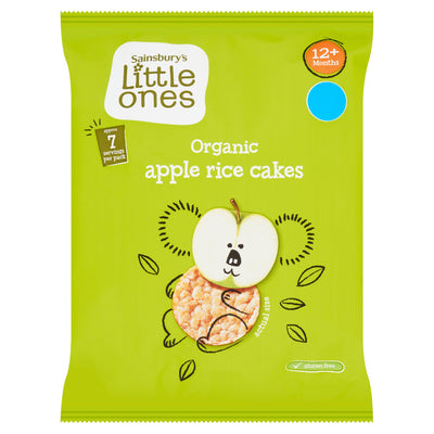 Sainsburys Sainsbury's Little Ones Organic Apple Rice Cakes 12+ Months 40g- Buy online at McGrocer