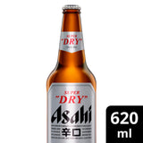 Asahi Super Dry beer lager bottle 620ml, UK version