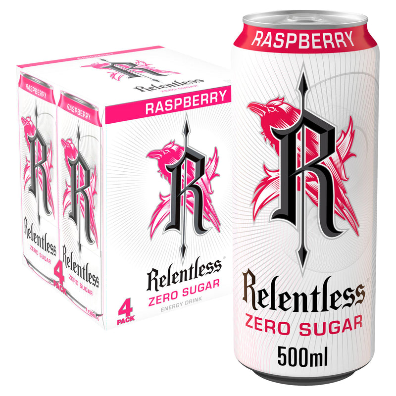 Zero Sugar Raspberry Flavour Energy Drink 4 x 500ml