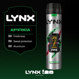 Lynx Africa antiperspirant deodorant 250ml, imported from the UK