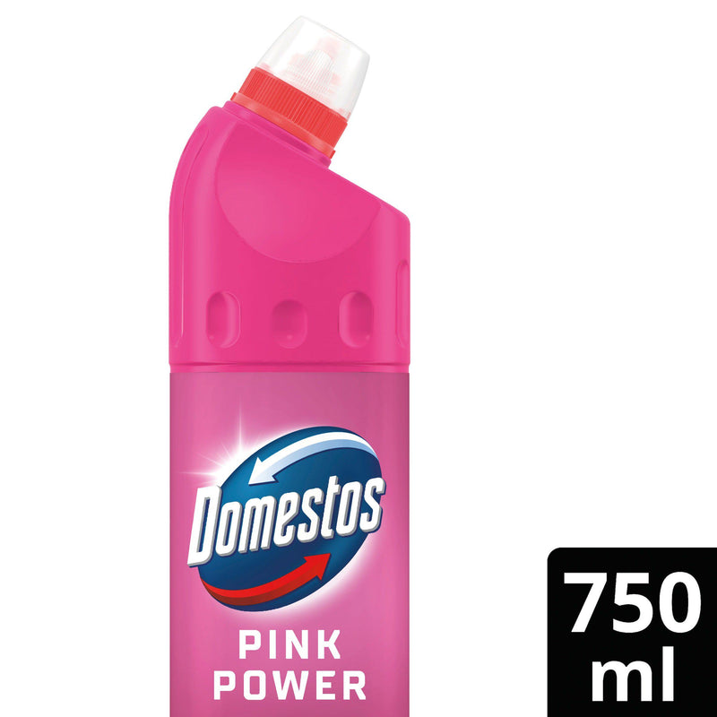 Domestos Thick Bleach Toilet Cleaner Germ Free Pink Power 750ml