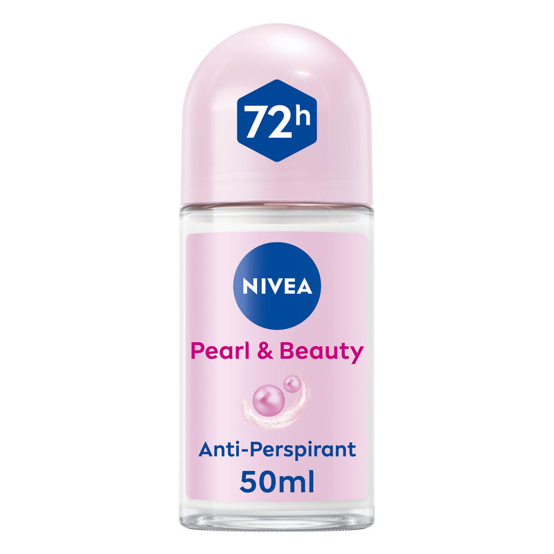 Nivea Pearl & Beauty antiperspirant deodorant roll on 50ml, imported from the UK