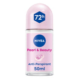 Nivea Pearl & Beauty antiperspirant deodorant roll on 50ml, imported from the UK