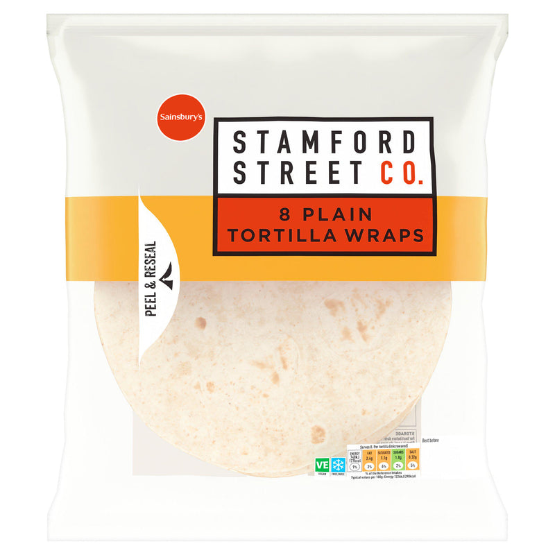Stamford Street Co plain tortilla wraps 8 pack 496g, UK version
