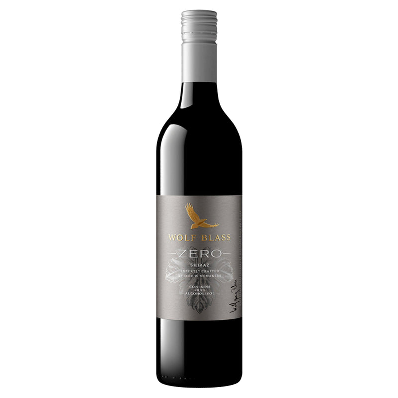 Wolf Blass Zero Shiraz low alcohol wine 75cl, imported from the UK