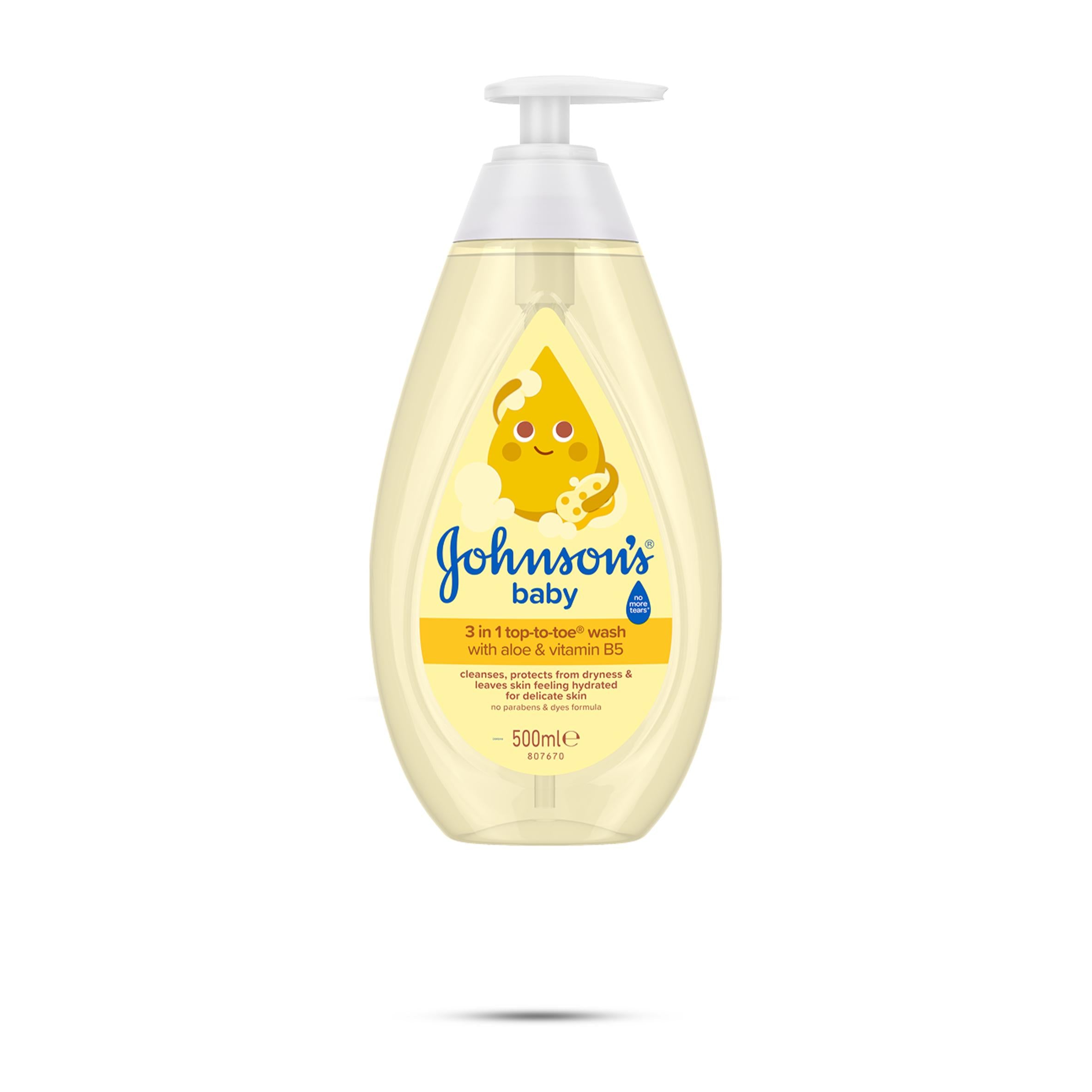 Johnson's Top To Toe Baby Wash 500ml, imported from the UK