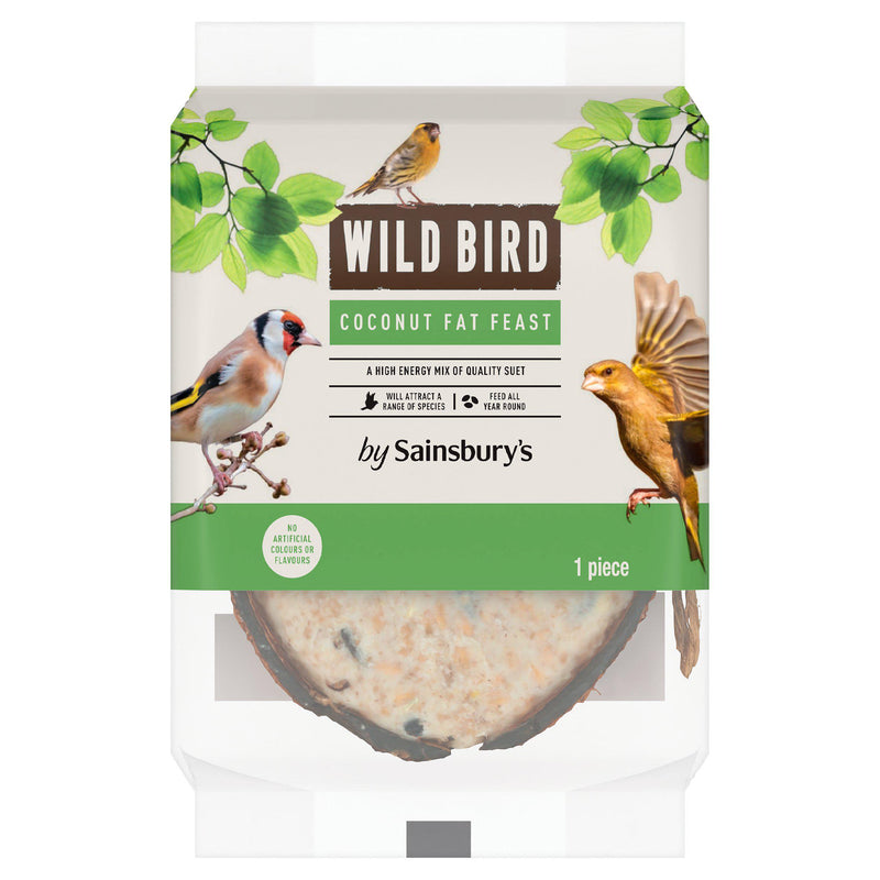 Sainsbury's wild bird suet half coconut (British brand)