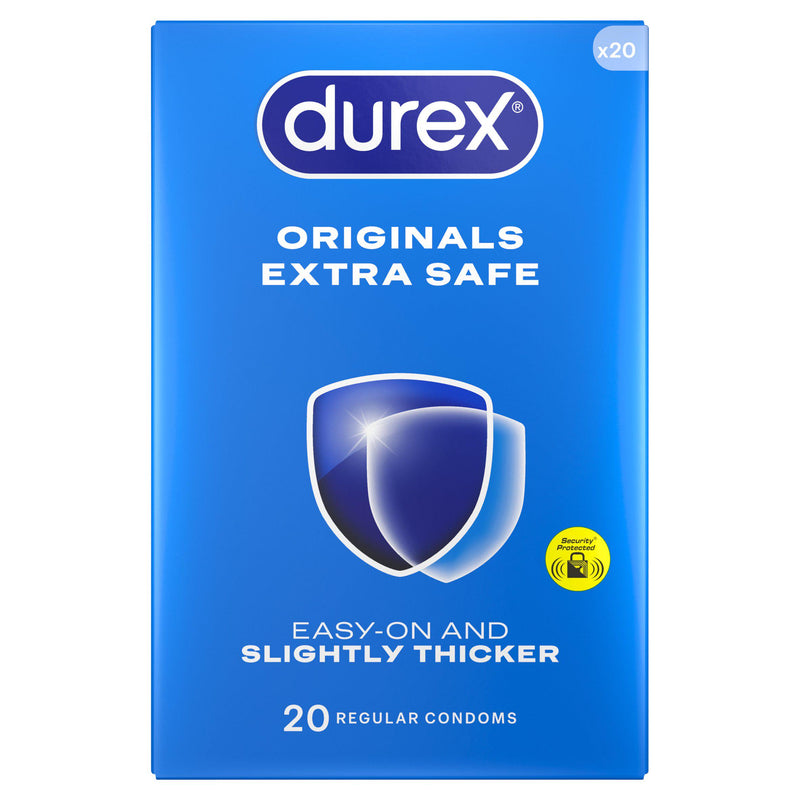Durex Extra Safe thick condoms x20, imported from the UK
