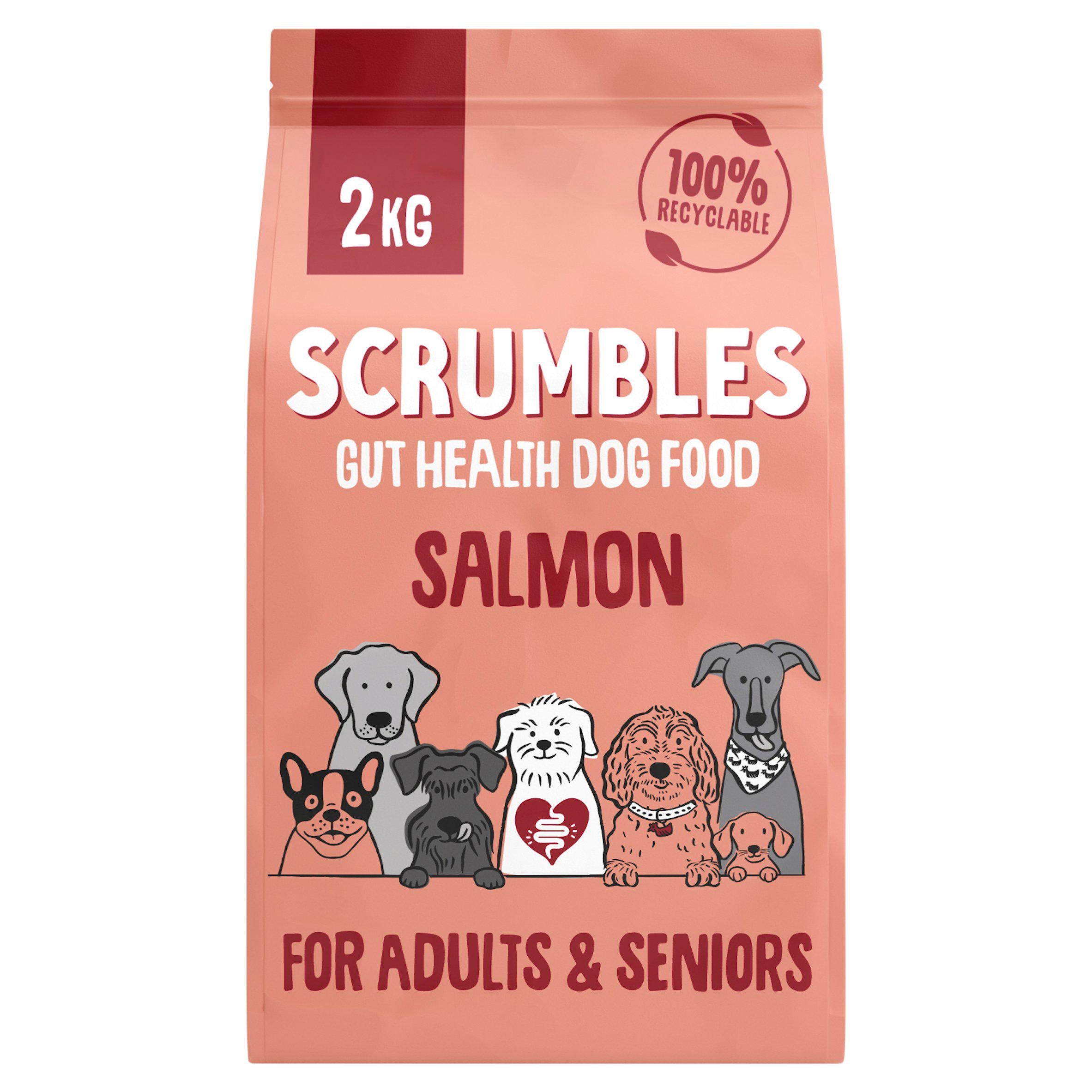 Scrumbles salmon adult senior dry dog food 2kg - British product