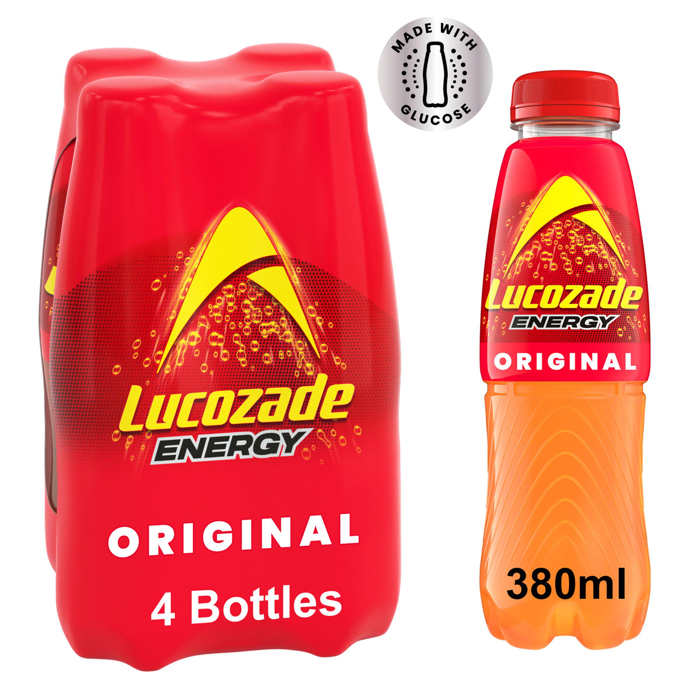 Lucozade energy drink Original 4x380ml - British product