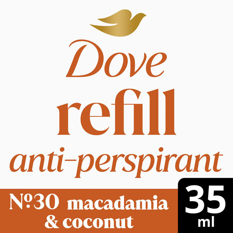 Dove No30 antiperspirant refill Macadamia & Coconut 35ml - British product