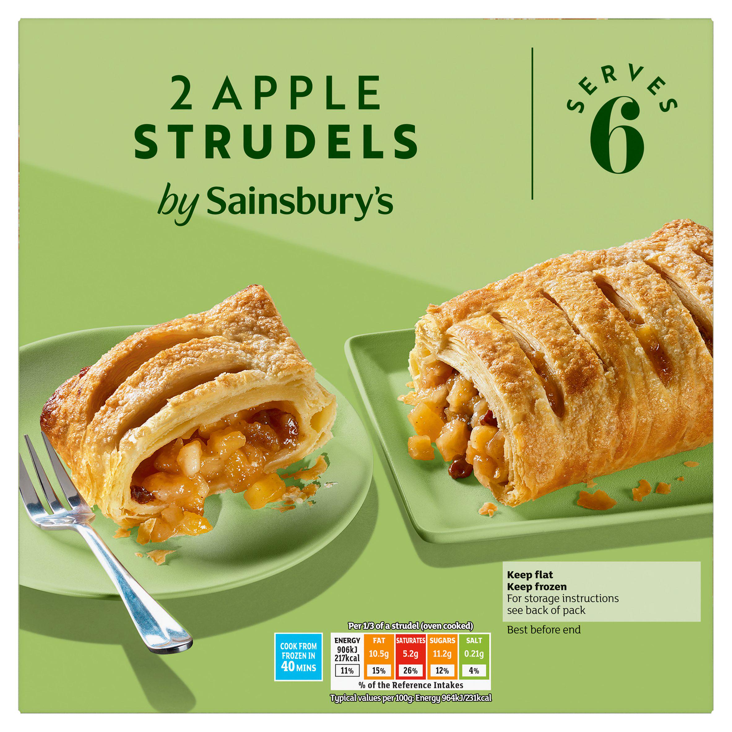 Sainsbury's apple strudels 600g (British brand)