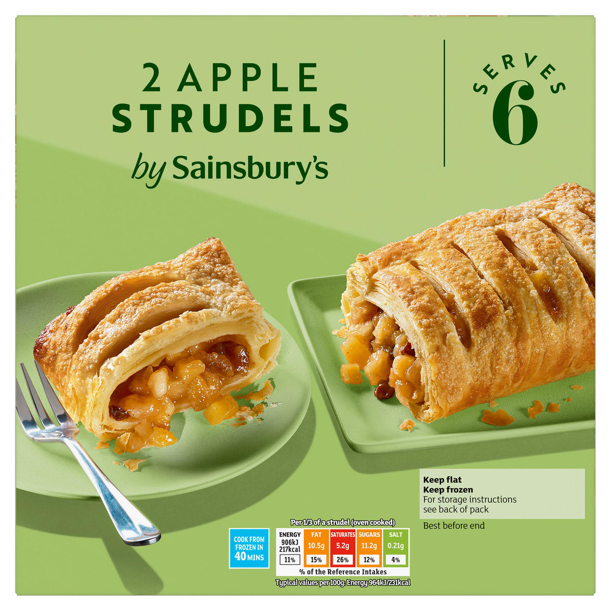 Sainsbury's apple strudels 600g (British brand)