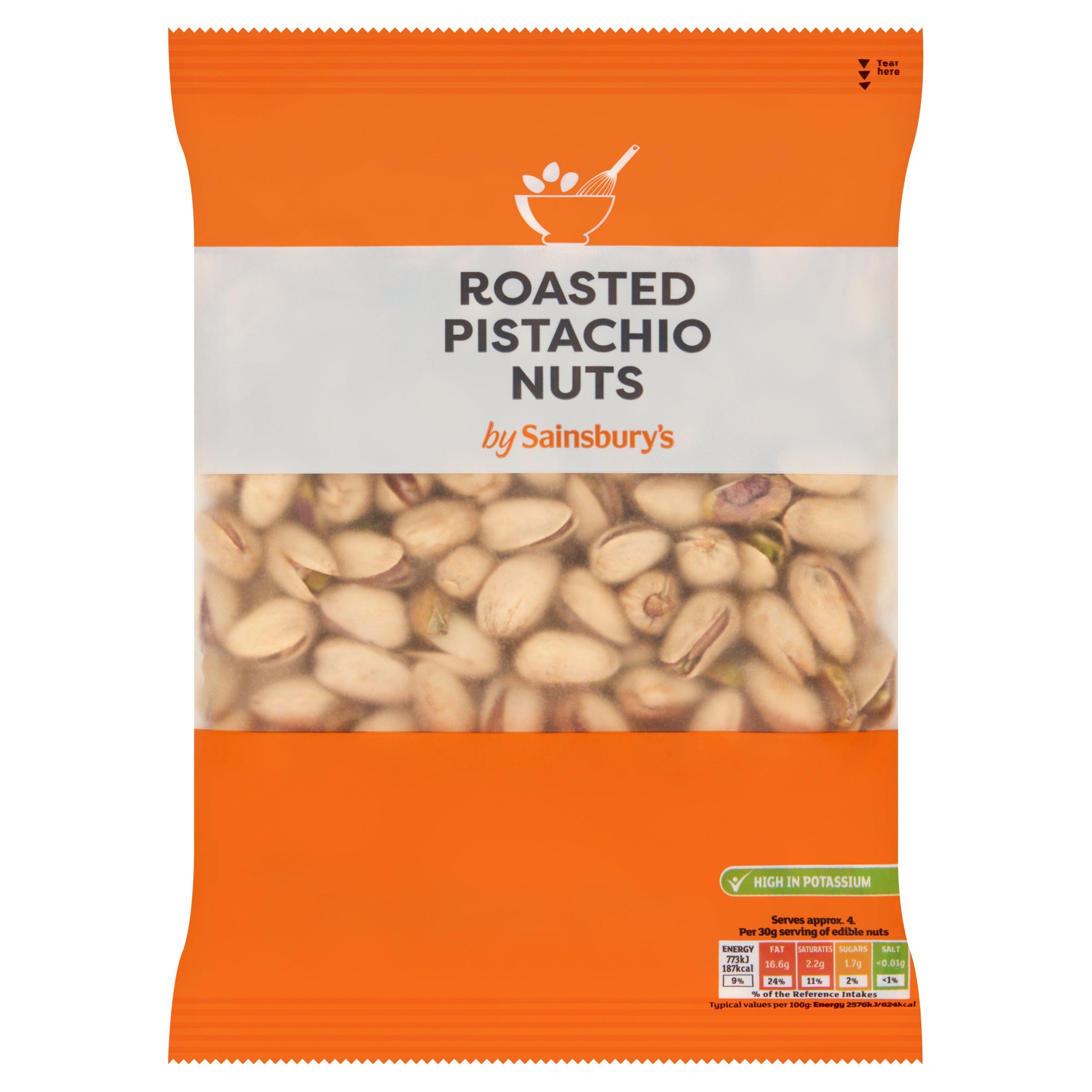Sainsbury's roasted pistachios in shells 270g - British product