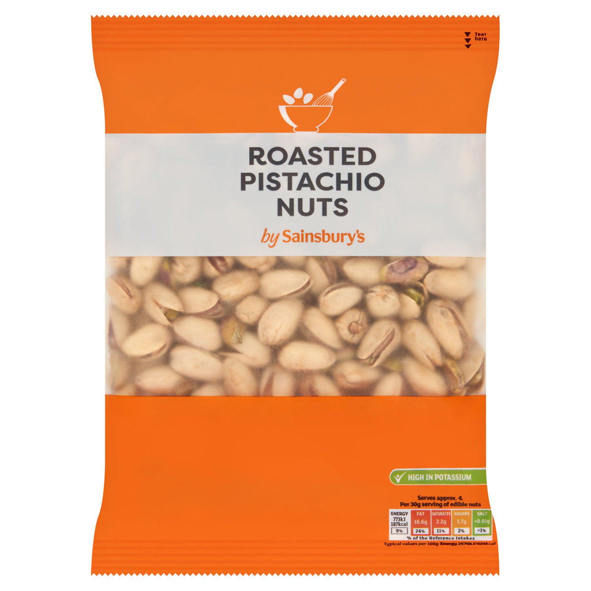 Sainsbury's roasted pistachios in shells 270g - British product