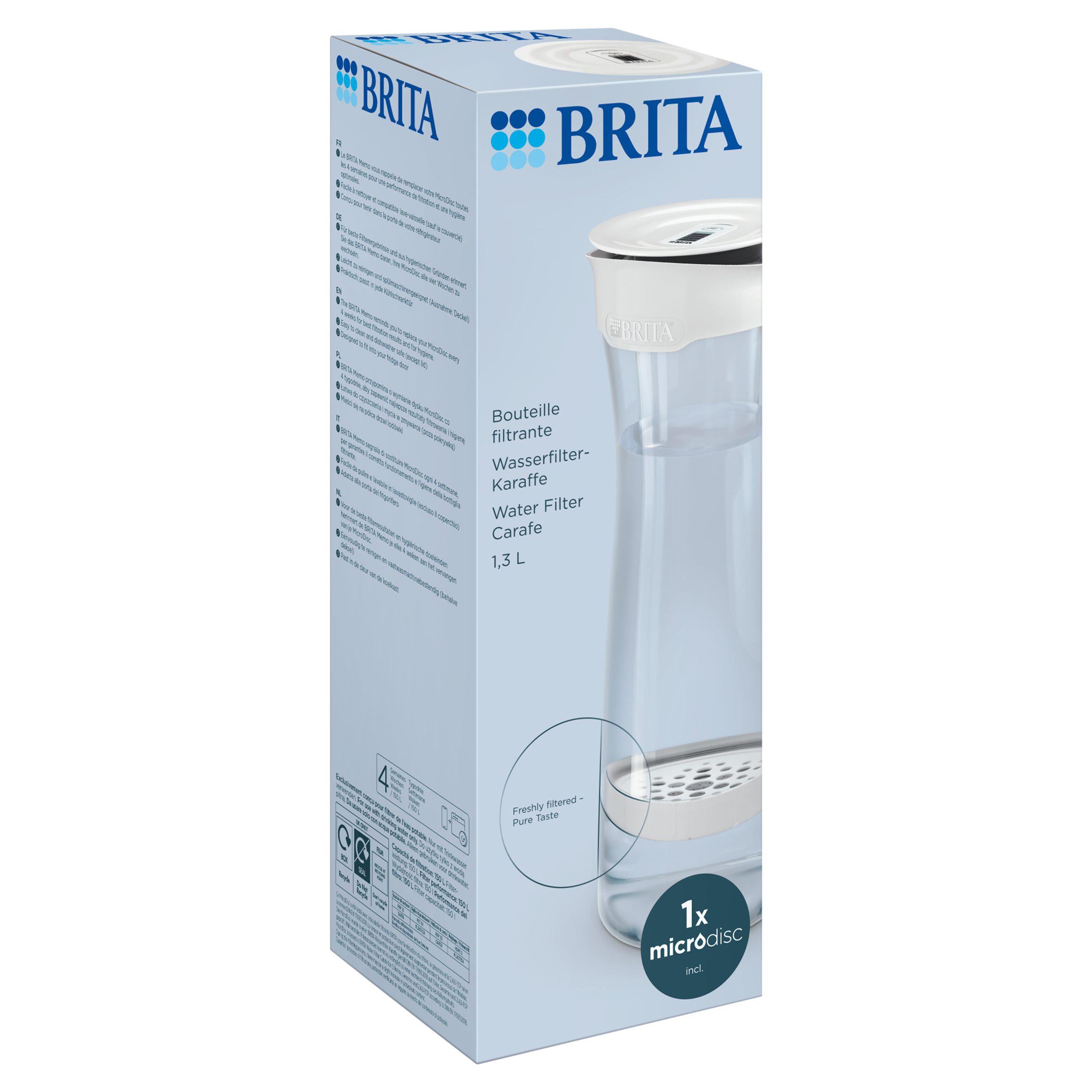 Brita 1.3L Water Filter Carafe White - British product