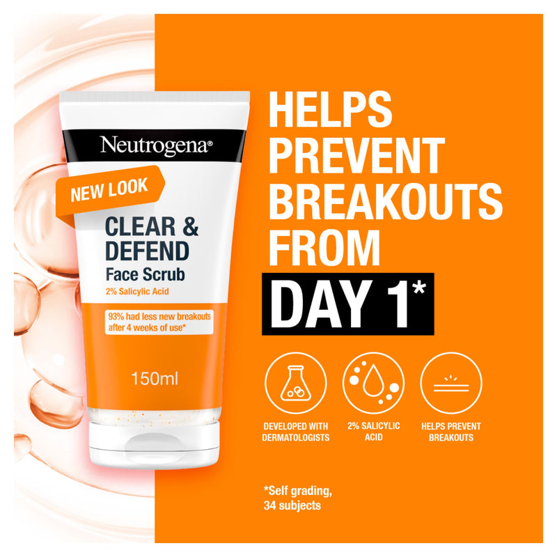 Neutrogena salicylic acid face scrub 150ml, UK version