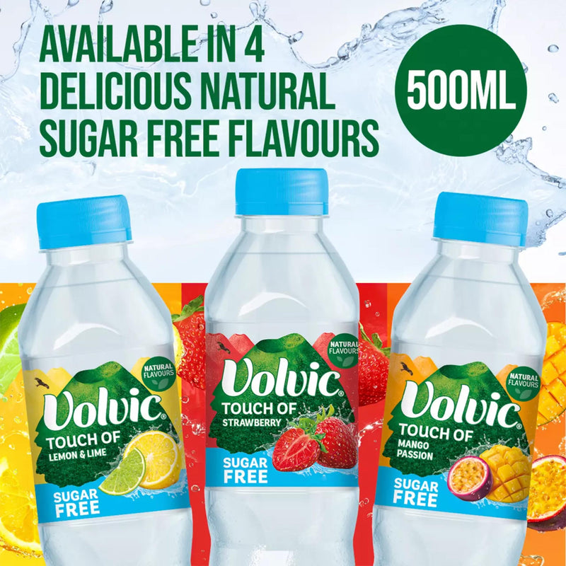 Volvic Lemon & Lime flavoured water 500ml multipack (British brand)