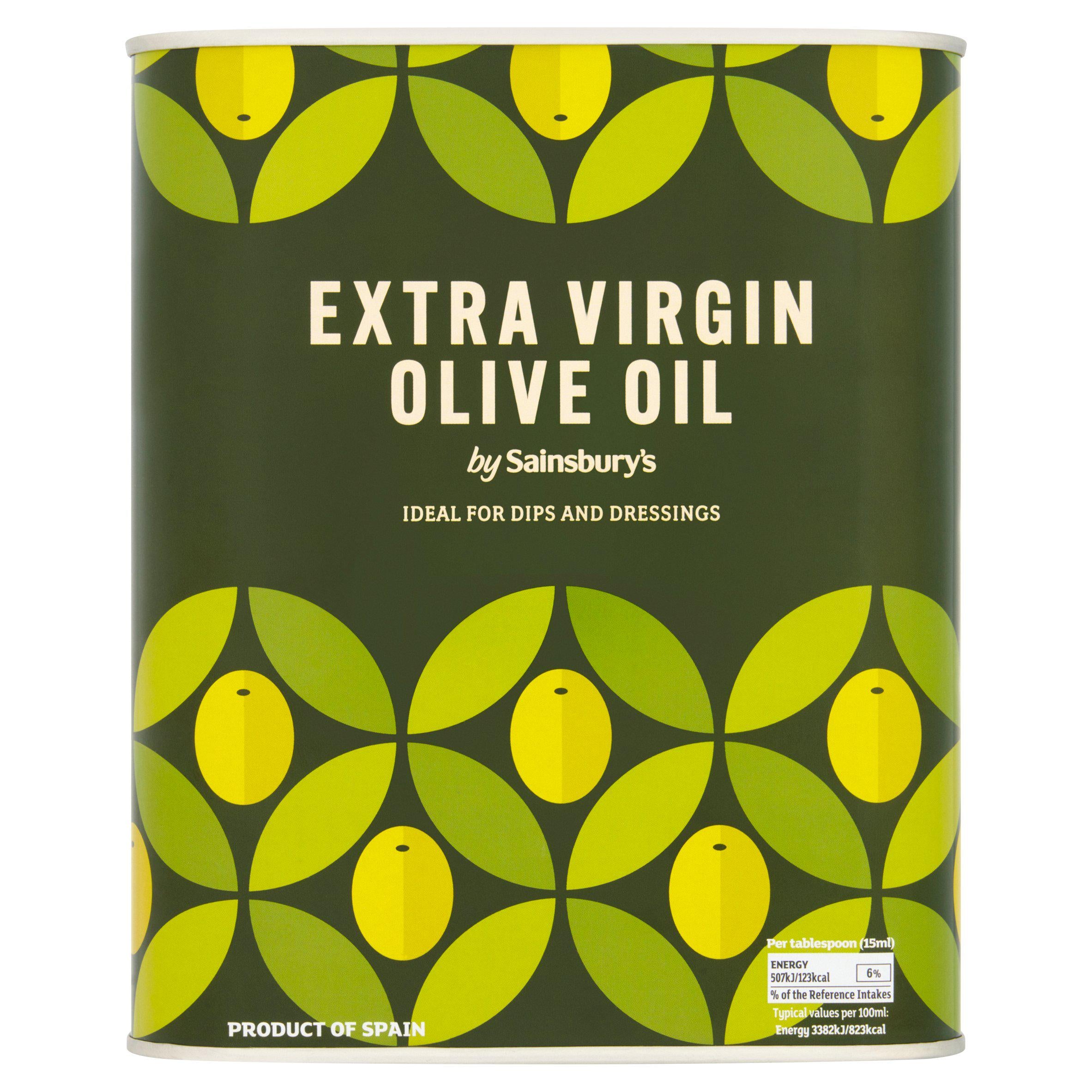 Sainsbury's extra virgin olive oil 2L, imported from the UK